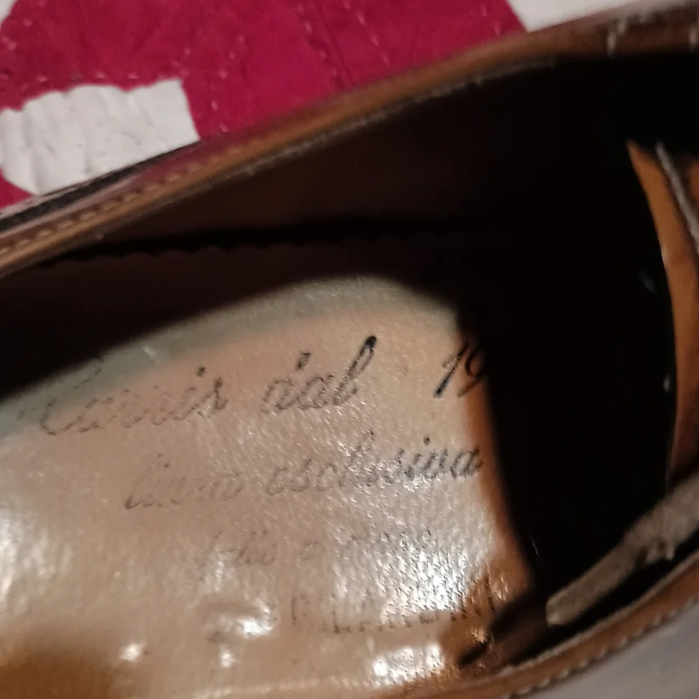 Vintage Mens Shoes Gilardini Italy Handmade Size 8 Spectator Brown Oxfords